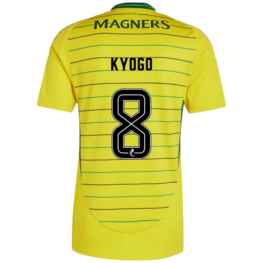 Gyermek Kyogo Furuhashi #8 Sárga Idegenbeli Jersey 2024/25 Mez Póló Ing