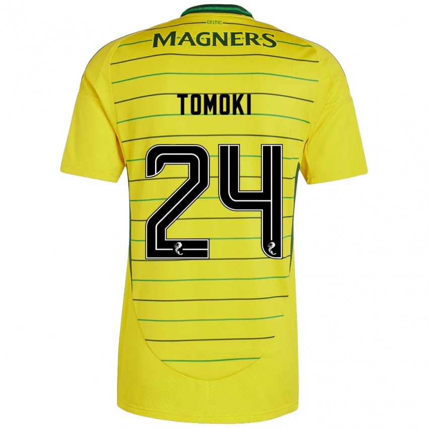 Gyermek Tomoki Iwata #24 Sárga Idegenbeli Jersey 2024/25 Mez Póló Ing