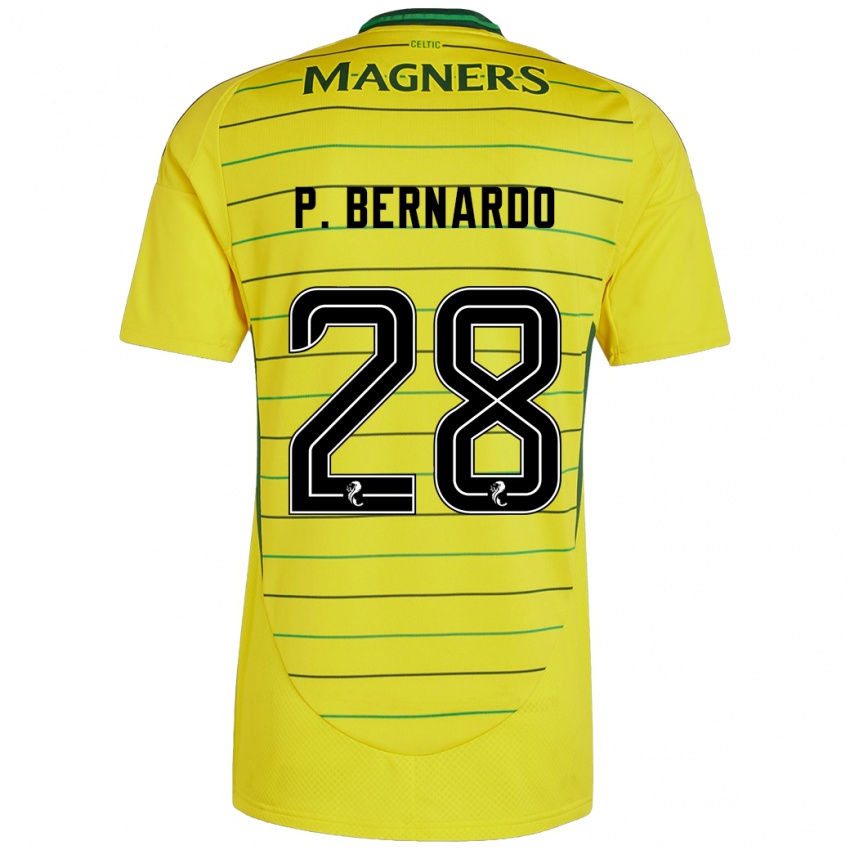 Gyermek Paulo Bernardo #28 Sárga Idegenbeli Jersey 2024/25 Mez Póló Ing