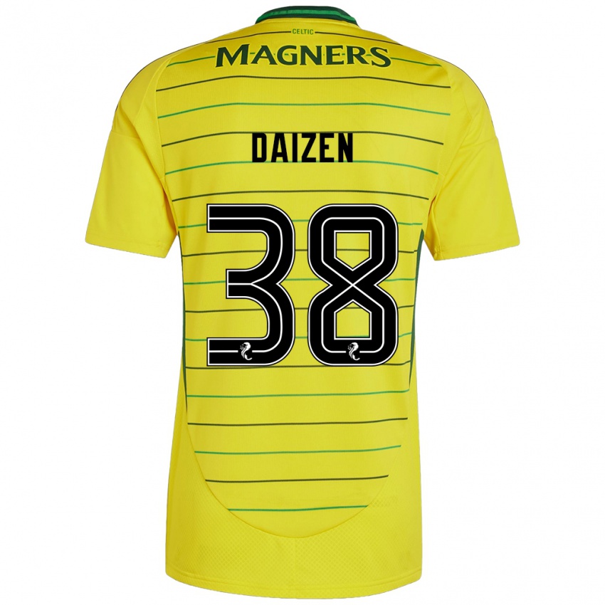 Gyermek Daizen Maeda #38 Sárga Idegenbeli Jersey 2024/25 Mez Póló Ing