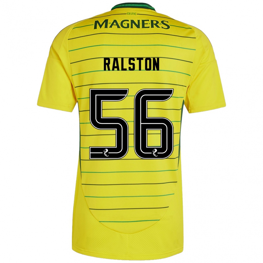 Gyermek Anthony Ralston #56 Sárga Idegenbeli Jersey 2024/25 Mez Póló Ing