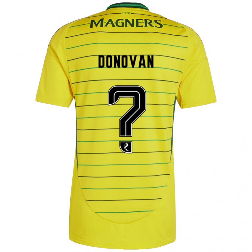 Gyermek Colby Donovan #0 Sárga Idegenbeli Jersey 2024/25 Mez Póló Ing