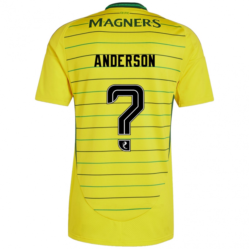 Gyermek Matthew Anderson #0 Sárga Idegenbeli Jersey 2024/25 Mez Póló Ing