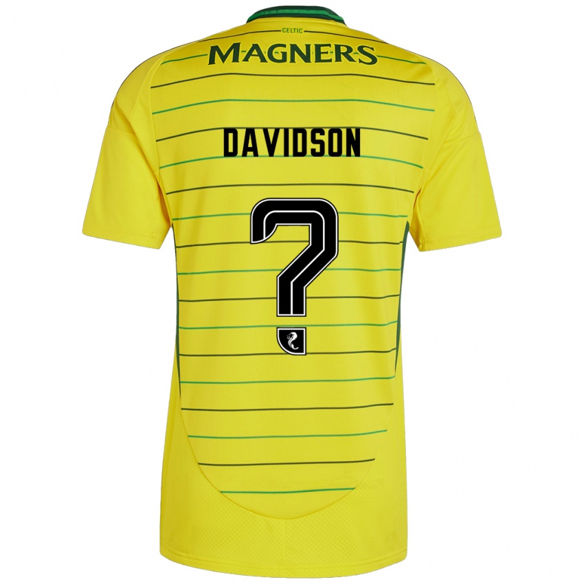 Gyermek Alasdair Davidson #0 Sárga Idegenbeli Jersey 2024/25 Mez Póló Ing