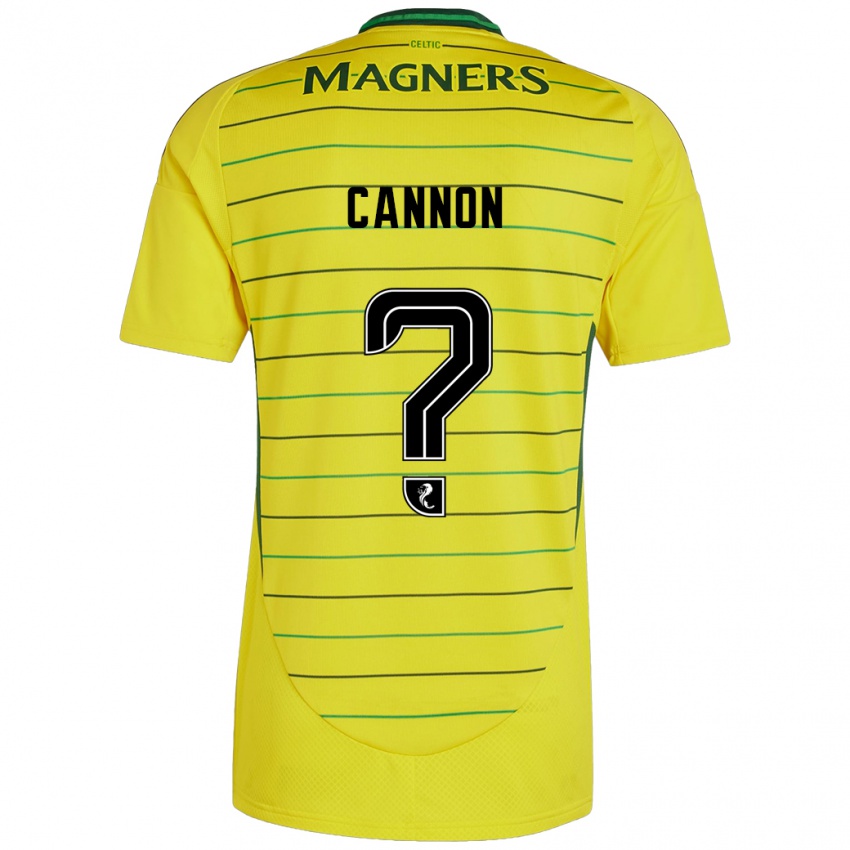 Gyermek Aidan Cannon #0 Sárga Idegenbeli Jersey 2024/25 Mez Póló Ing