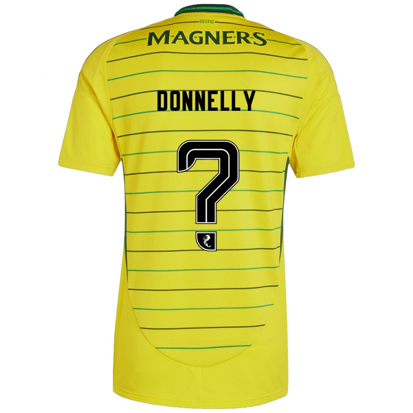 Gyermek Jacob Donnelly #0 Sárga Idegenbeli Jersey 2024/25 Mez Póló Ing