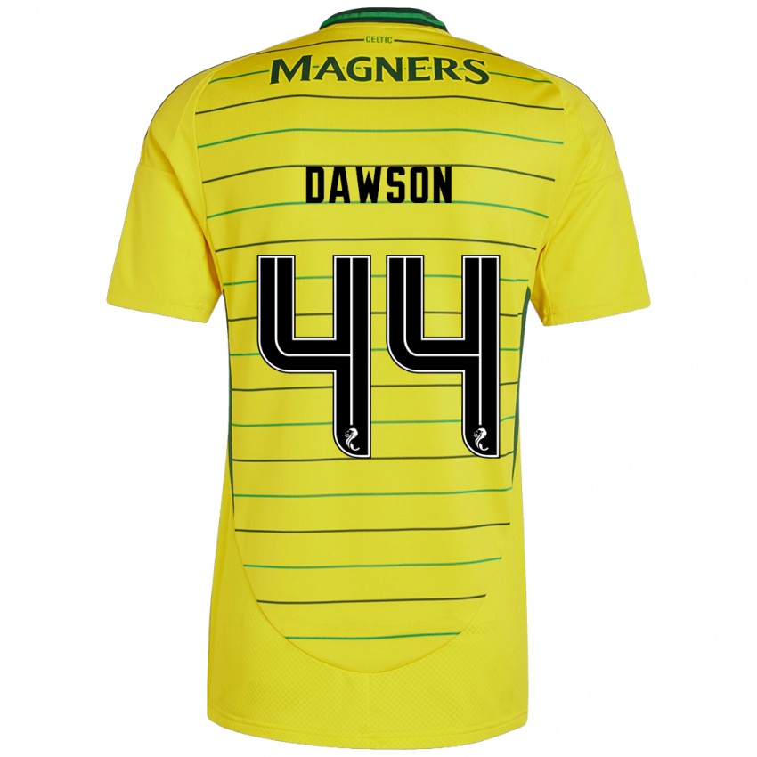 Gyermek Joey Dawson #44 Sárga Idegenbeli Jersey 2024/25 Mez Póló Ing