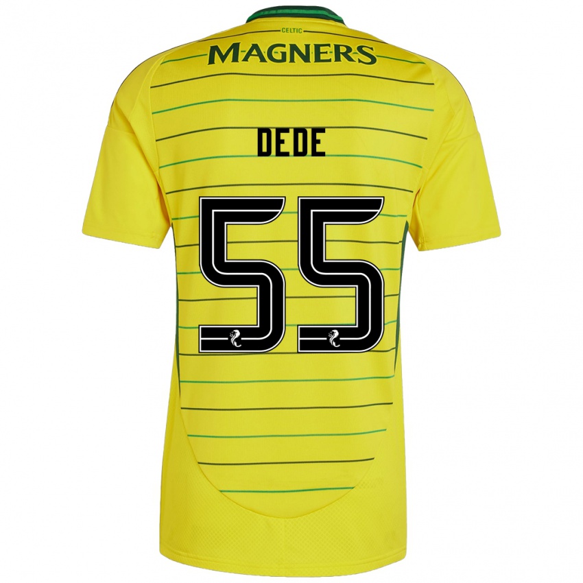 Gyermek Josh Dede #55 Sárga Idegenbeli Jersey 2024/25 Mez Póló Ing