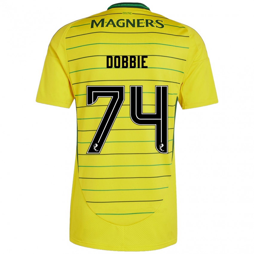 Gyermek Lewis Dobbie #74 Sárga Idegenbeli Jersey 2024/25 Mez Póló Ing