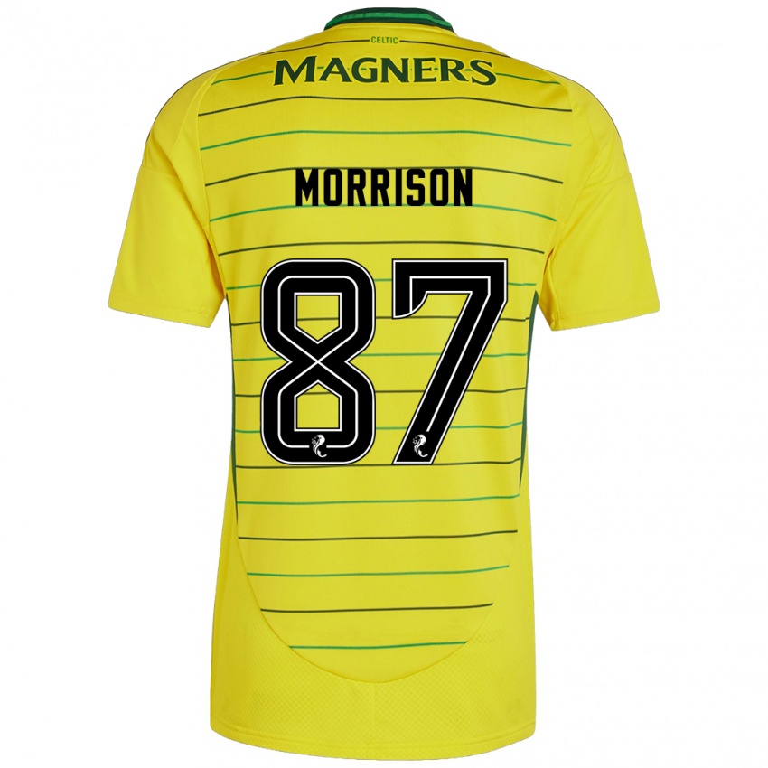 Gyermek Joe Morrison #87 Sárga Idegenbeli Jersey 2024/25 Mez Póló Ing