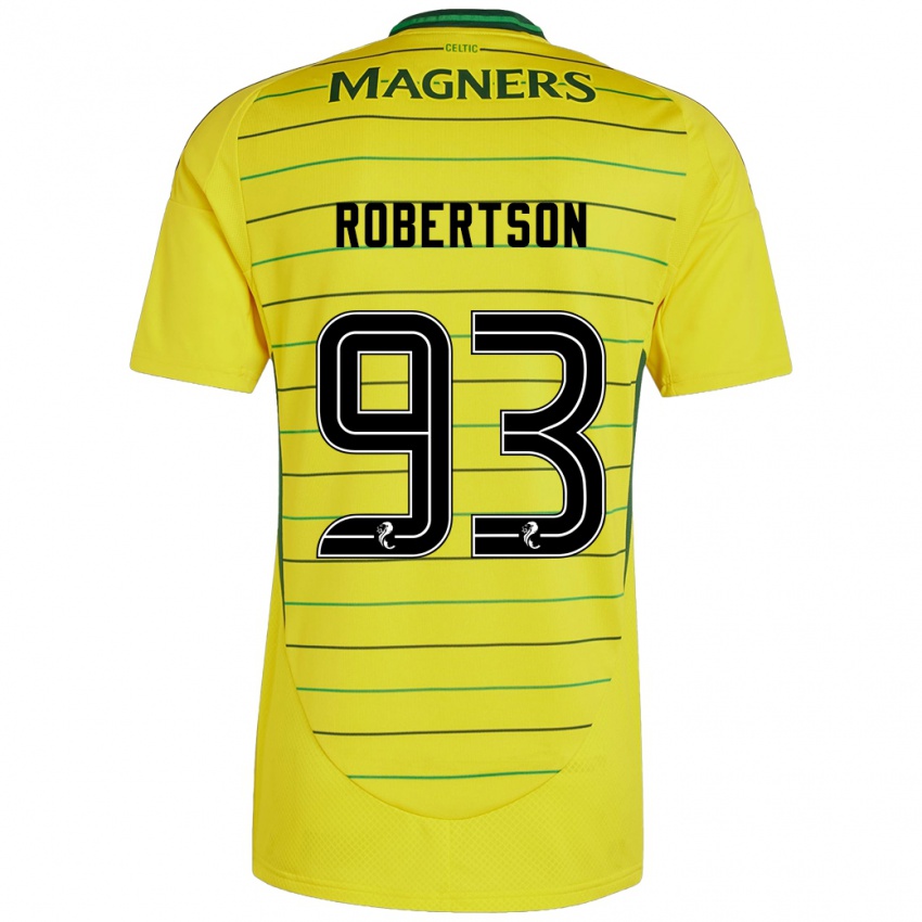 Gyermek Mitchell Robertson #93 Sárga Idegenbeli Jersey 2024/25 Mez Póló Ing