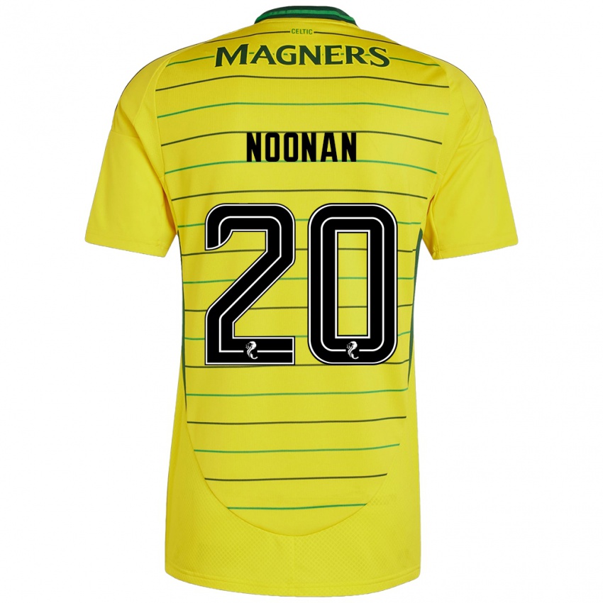 Gyermek Saoirse Noonan #20 Sárga Idegenbeli Jersey 2024/25 Mez Póló Ing