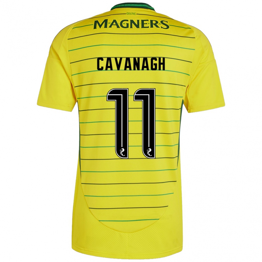 Gyermek Colette Cavanagh #11 Sárga Idegenbeli Jersey 2024/25 Mez Póló Ing