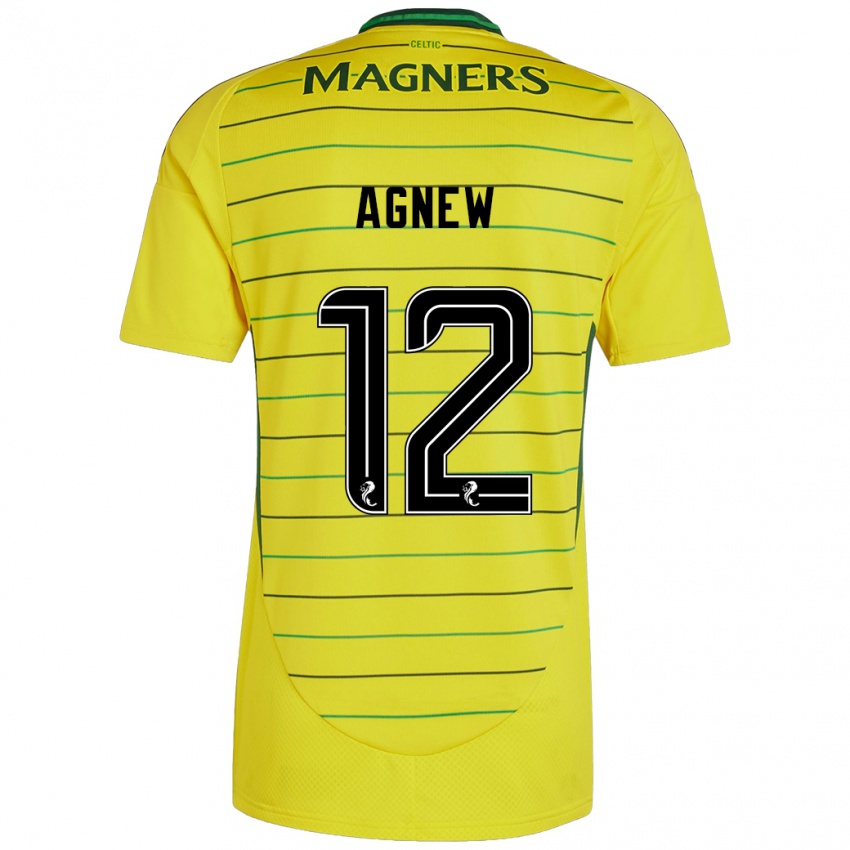 Gyermek Murphy Agnew #12 Sárga Idegenbeli Jersey 2024/25 Mez Póló Ing