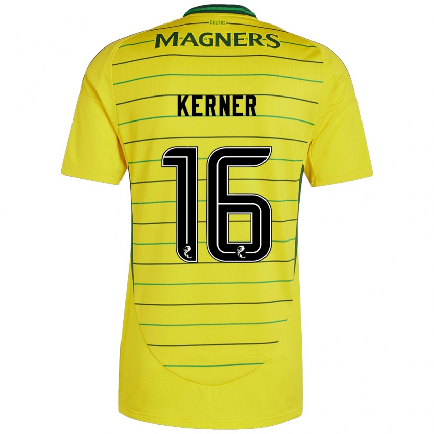 Gyermek Hana Kerner #16 Sárga Idegenbeli Jersey 2024/25 Mez Póló Ing