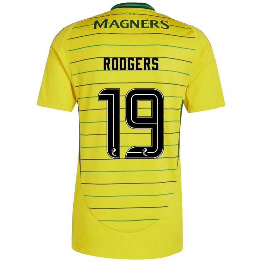 Gyermek Lisa Rodgers #19 Sárga Idegenbeli Jersey 2024/25 Mez Póló Ing