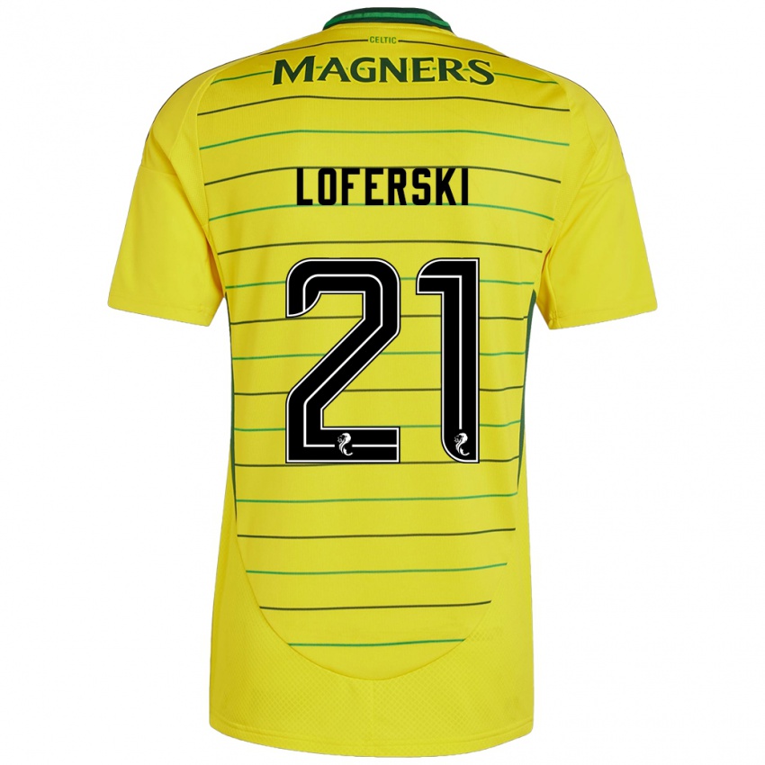 Gyermek Kit Loferski #21 Sárga Idegenbeli Jersey 2024/25 Mez Póló Ing