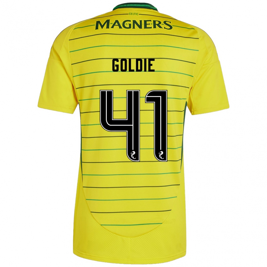 Gyermek Clare Goldie #41 Sárga Idegenbeli Jersey 2024/25 Mez Póló Ing