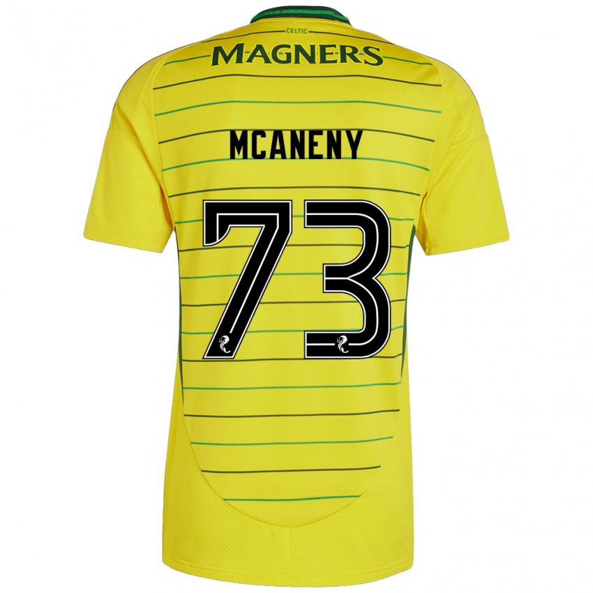 Gyermek Maria Mcaneny #73 Sárga Idegenbeli Jersey 2024/25 Mez Póló Ing