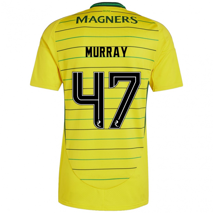 Gyermek Dane Murray #47 Sárga Idegenbeli Jersey 2024/25 Mez Póló Ing