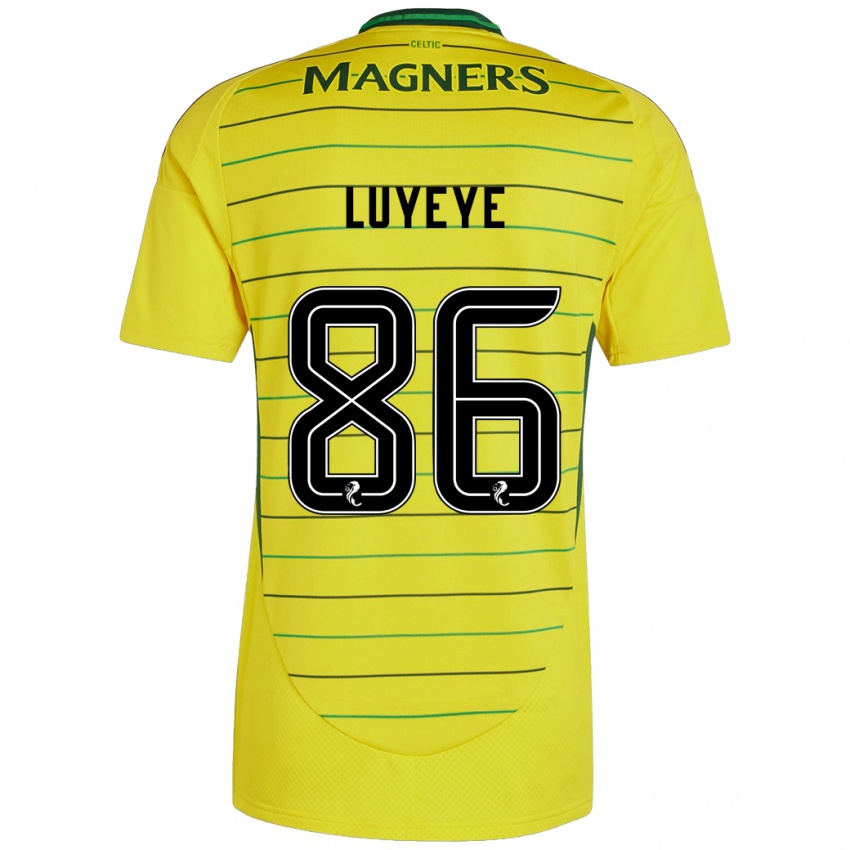 Gyermek Benny-Jackson Luyeye #86 Sárga Idegenbeli Jersey 2024/25 Mez Póló Ing