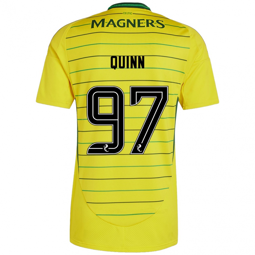 Gyermek Ben Quinn #97 Sárga Idegenbeli Jersey 2024/25 Mez Póló Ing