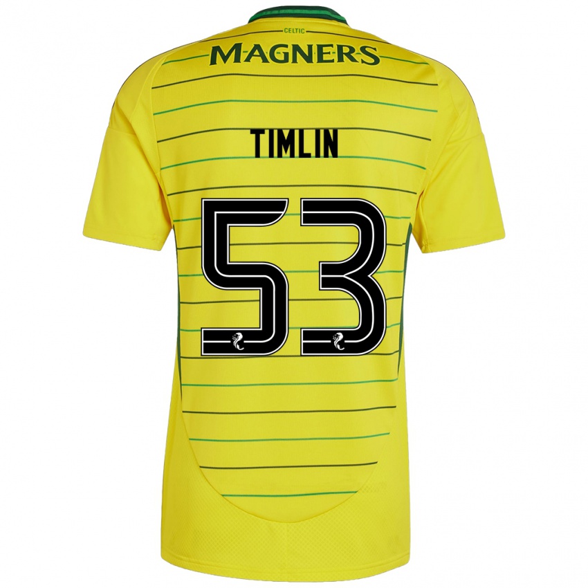 Gyermek Sophie Timlin #53 Sárga Idegenbeli Jersey 2024/25 Mez Póló Ing