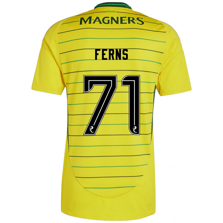 Gyermek Abbie Ferns #71 Sárga Idegenbeli Jersey 2024/25 Mez Póló Ing