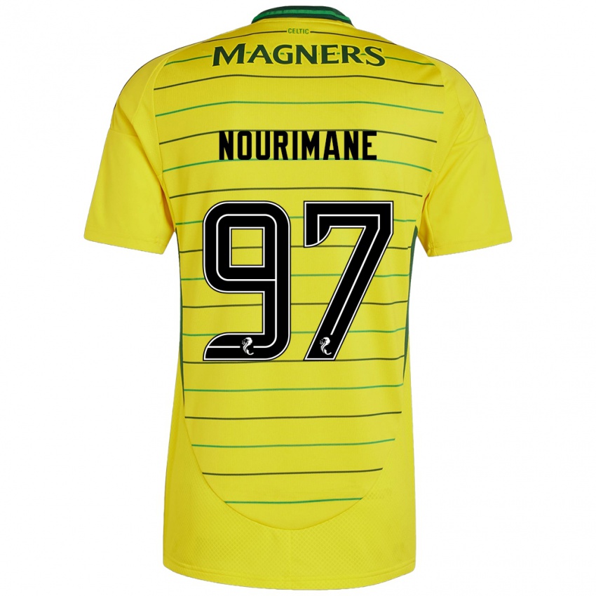 Gyermek Addi Nourimane #97 Sárga Idegenbeli Jersey 2024/25 Mez Póló Ing