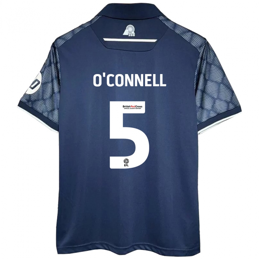 Gyermek Eoghan O'connell #5 Fekete Idegenbeli Jersey 2024/25 Mez Póló Ing