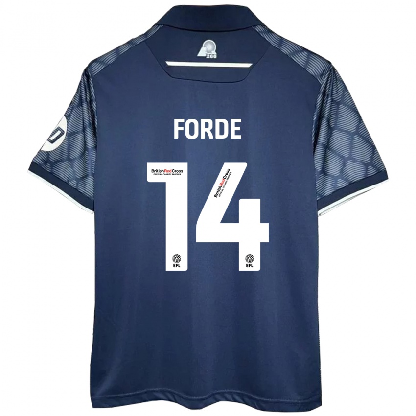 Gyermek Anthony Forde #14 Fekete Idegenbeli Jersey 2024/25 Mez Póló Ing