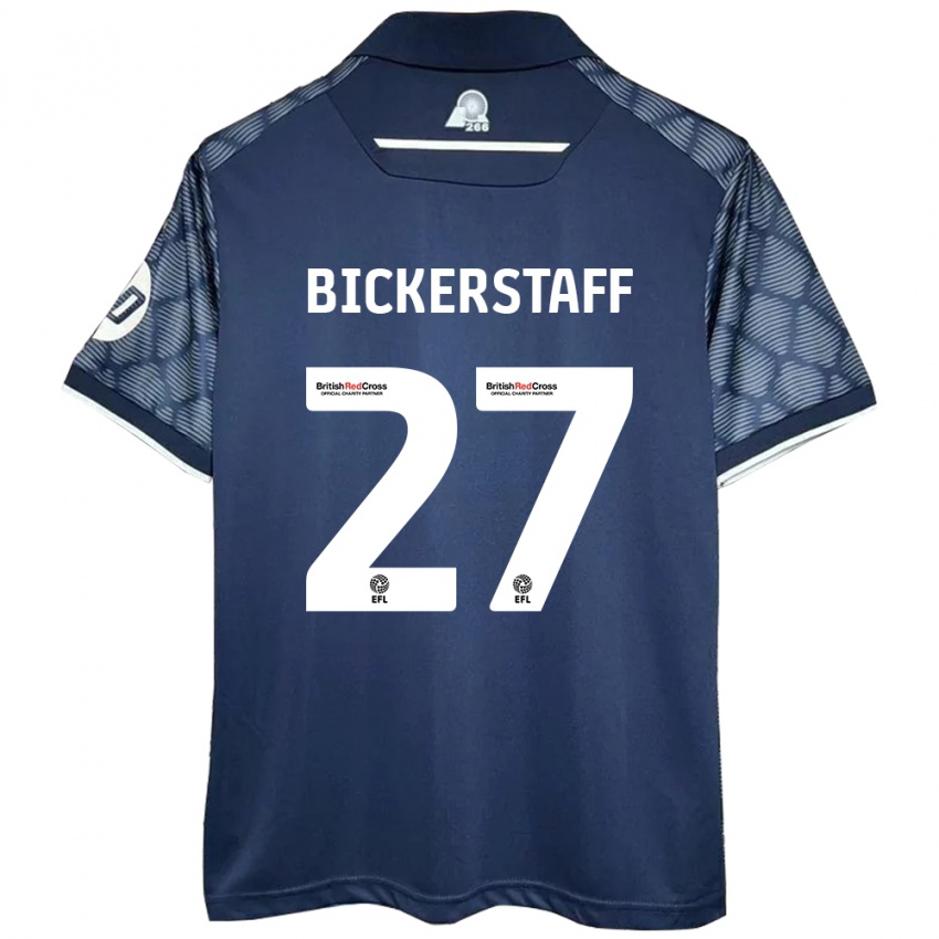 Gyermek Jake Bickerstaff #27 Fekete Idegenbeli Jersey 2024/25 Mez Póló Ing