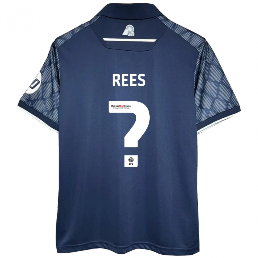 Gyermek Joe Rees #0 Fekete Idegenbeli Jersey 2024/25 Mez Póló Ing