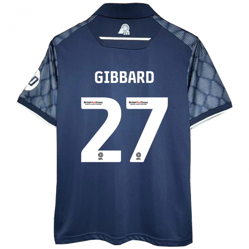 Gyermek Mari Gibbard #27 Fekete Idegenbeli Jersey 2024/25 Mez Póló Ing