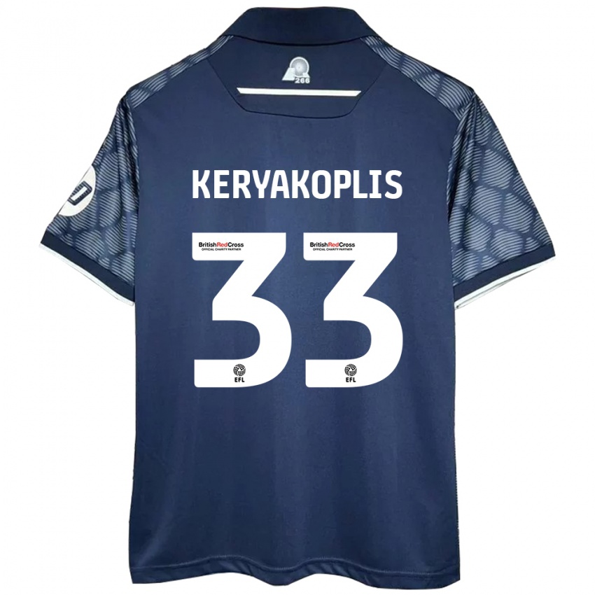 Gyermek Hannah Keryakoplis #33 Fekete Idegenbeli Jersey 2024/25 Mez Póló Ing