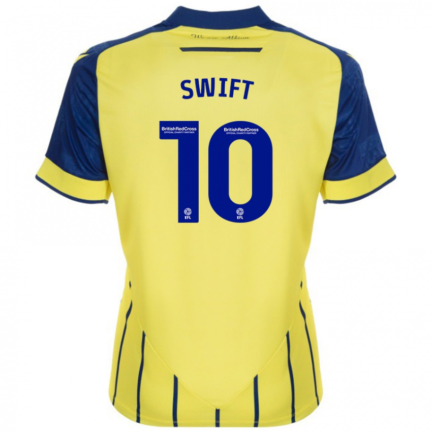 Gyermek John Swift #10 Sárga Kék Idegenbeli Jersey 2024/25 Mez Póló Ing