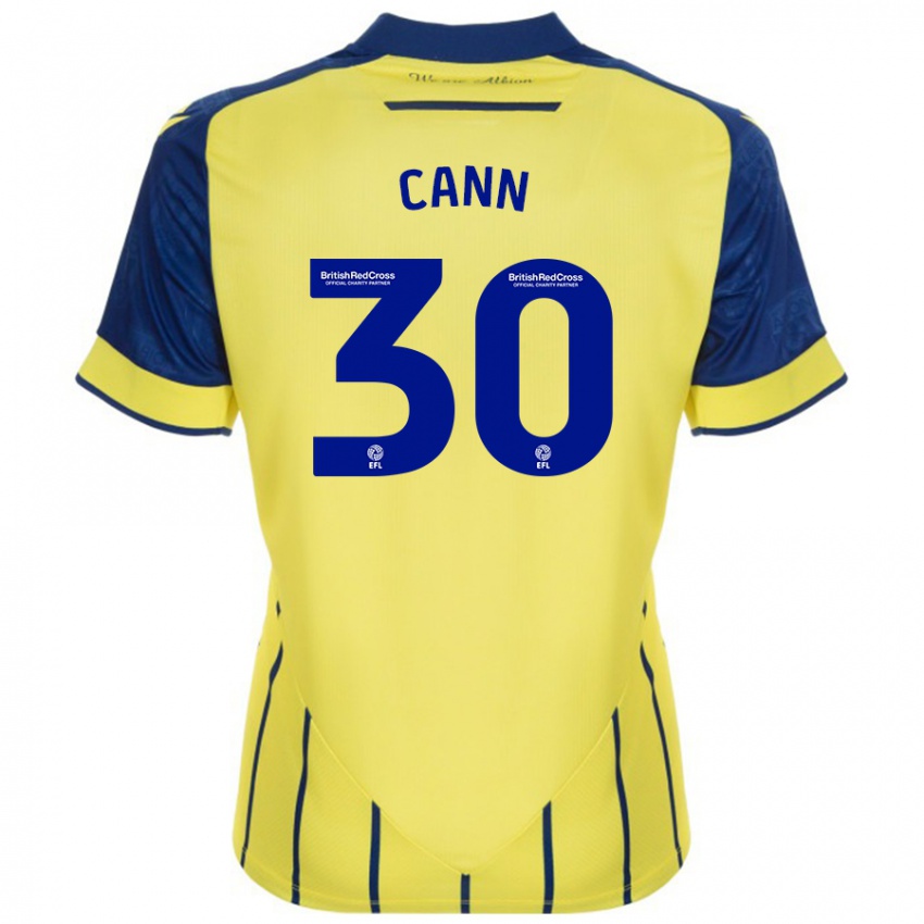 Gyermek Ted Cann #30 Sárga Kék Idegenbeli Jersey 2024/25 Mez Póló Ing