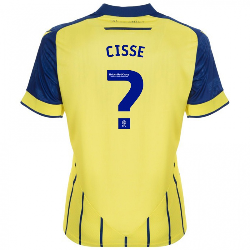 Gyermek Ben Cisse #0 Sárga Kék Idegenbeli Jersey 2024/25 Mez Póló Ing