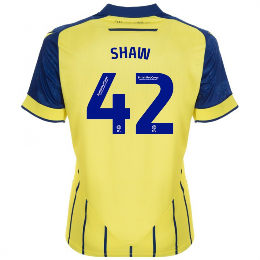 Gyermek Josh Shaw #42 Sárga Kék Idegenbeli Jersey 2024/25 Mez Póló Ing