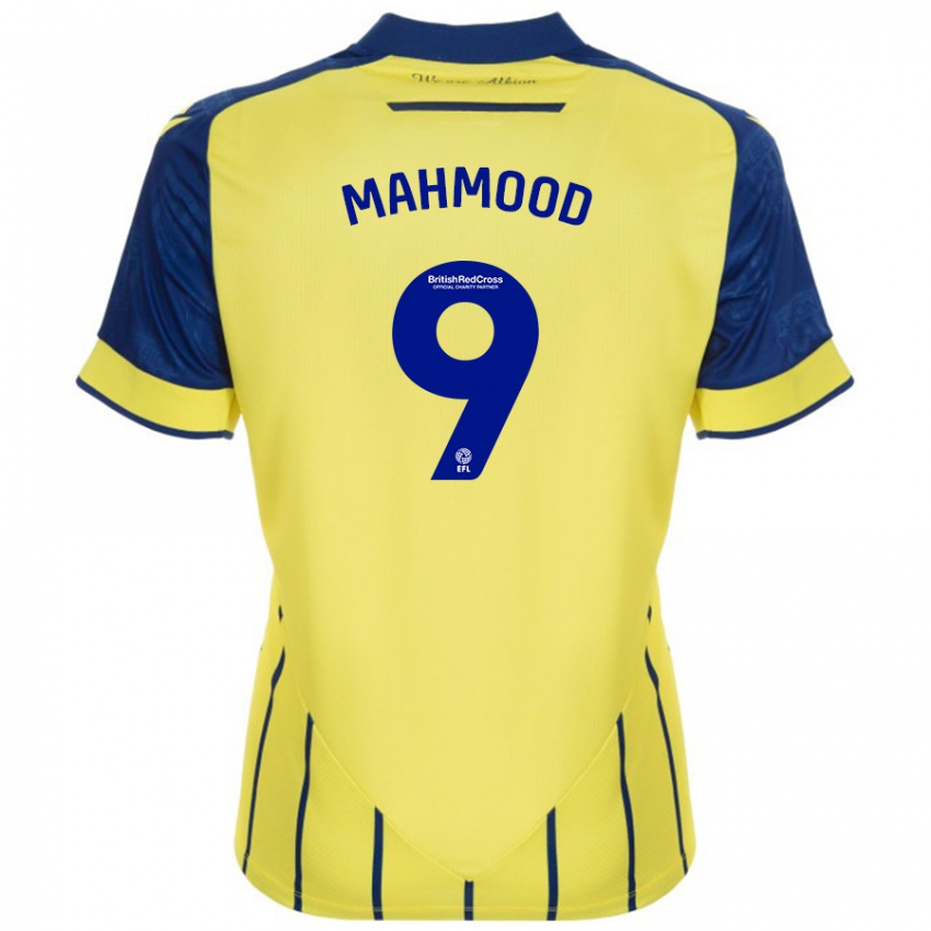 Gyermek Mariam Mahmood #9 Sárga Kék Idegenbeli Jersey 2024/25 Mez Póló Ing