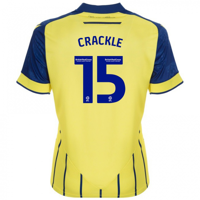 Gyermek Hayley Crackle #15 Sárga Kék Idegenbeli Jersey 2024/25 Mez Póló Ing