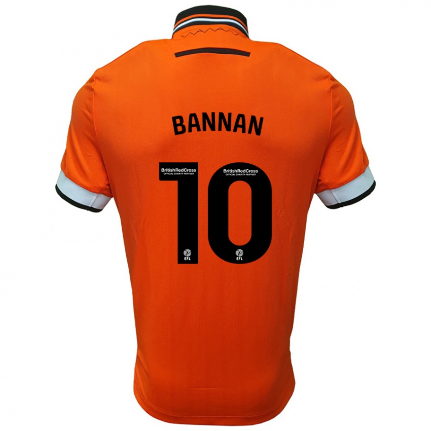 Gyermek Barry Bannan #10 Narancssárga Fehér Idegenbeli Jersey 2024/25 Mez Póló Ing