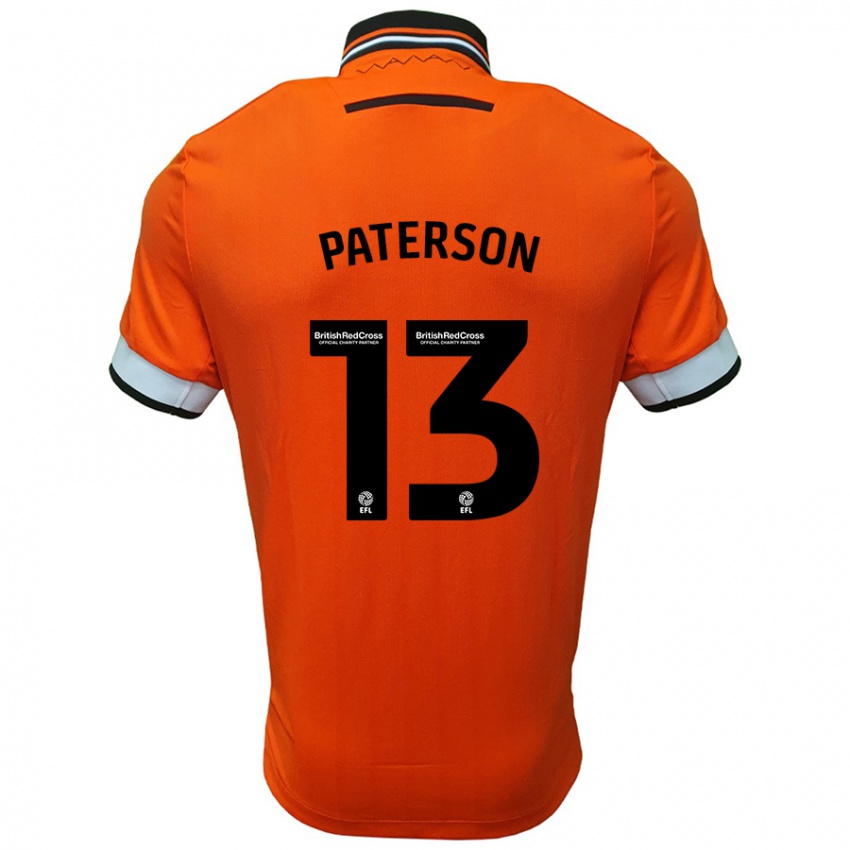 Gyermek Callum Paterson #13 Narancssárga Fehér Idegenbeli Jersey 2024/25 Mez Póló Ing