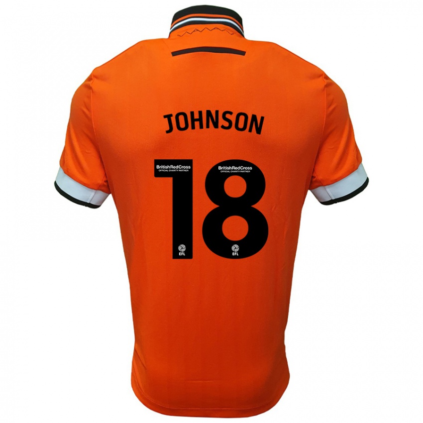 Gyermek Marvin Johnson #18 Narancssárga Fehér Idegenbeli Jersey 2024/25 Mez Póló Ing