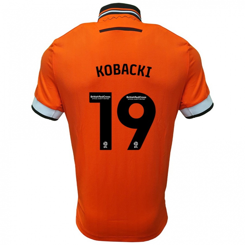 Gyermek Olaf Kobacki #19 Narancssárga Fehér Idegenbeli Jersey 2024/25 Mez Póló Ing