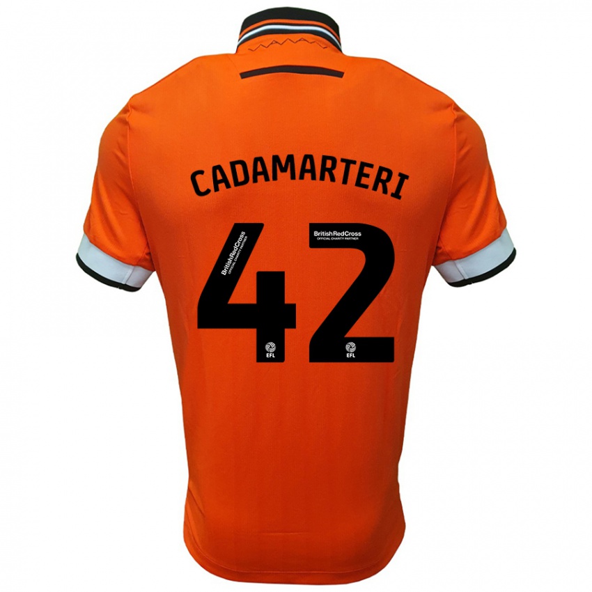 Gyermek Bailey Cadamarteri #42 Narancssárga Fehér Idegenbeli Jersey 2024/25 Mez Póló Ing