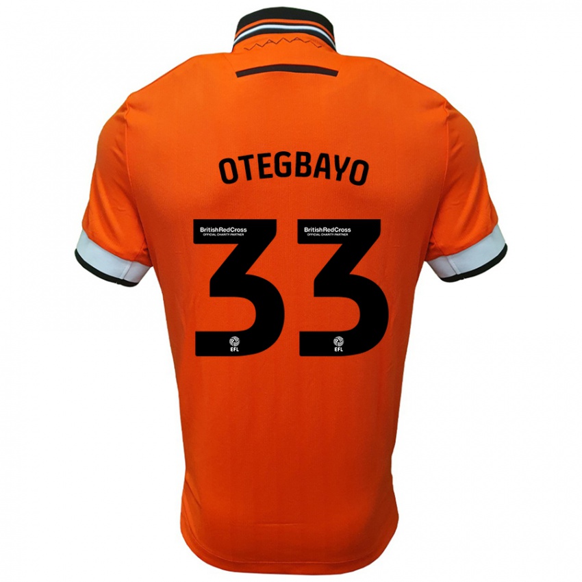 Gyermek Gabriel Otegbayo #33 Narancssárga Fehér Idegenbeli Jersey 2024/25 Mez Póló Ing