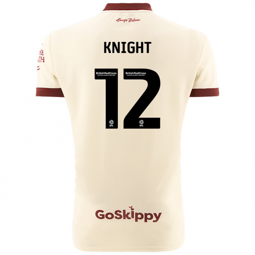 Gyermek Jason Knight #12 Krém Fehér Idegenbeli Jersey 2024/25 Mez Póló Ing