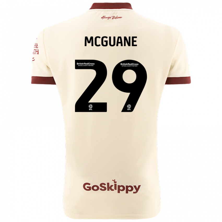 Gyermek Marcus Mcguane #29 Krém Fehér Idegenbeli Jersey 2024/25 Mez Póló Ing