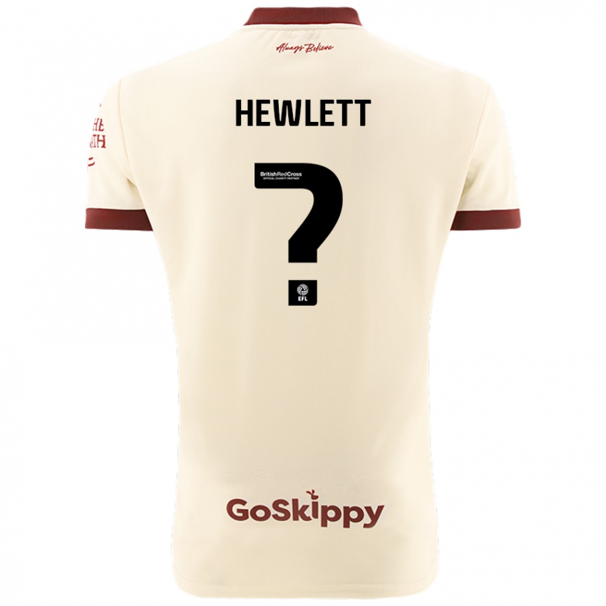 Gyermek Callum Hewlett #0 Krém Fehér Idegenbeli Jersey 2024/25 Mez Póló Ing